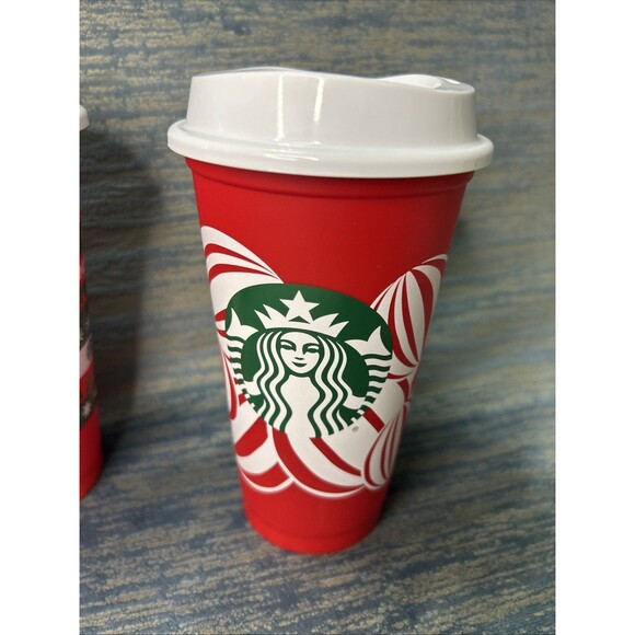 Starbucks Holiday 2020/2024 RED CUP DAY Set Of 4 Reusable Hot Collectible 16 oz - Picture 4 of 9